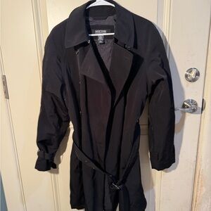 New York & Company Women’s Black Trench Coat Size Large